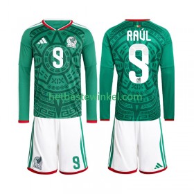Mexico Raul Jimenez 9 World Cup Voetbalshirts Kind Thuis 2026 - LS